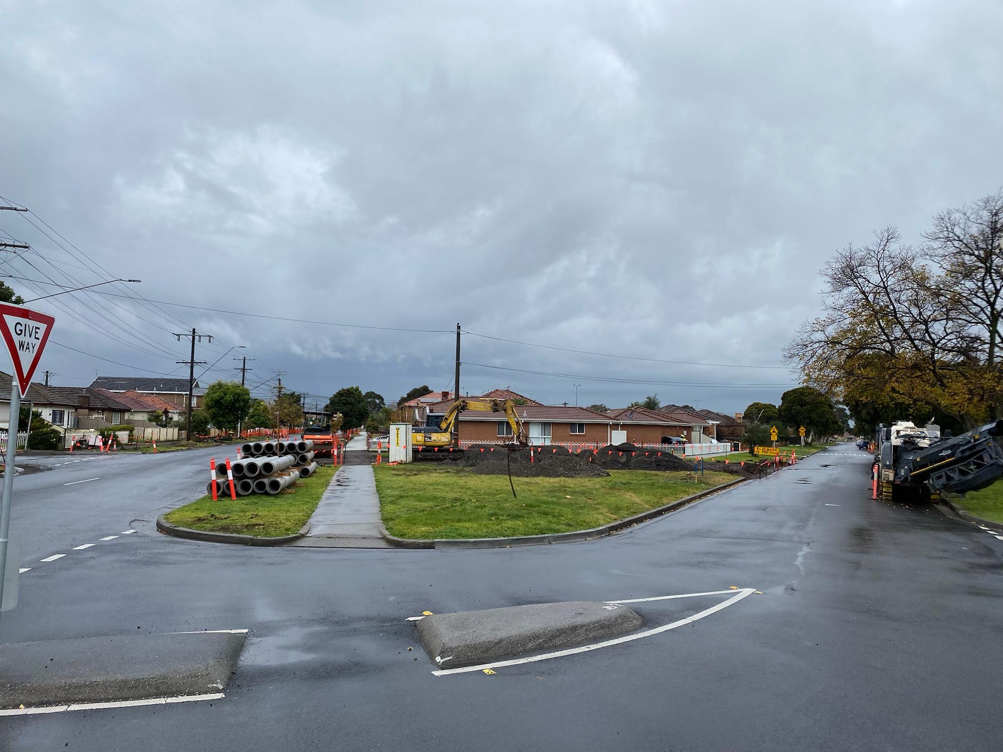 Before: A before photo of Glengala Pocket Park - as a former traffic island